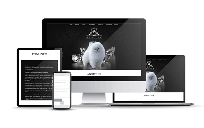 Web design for breeders. Design by is