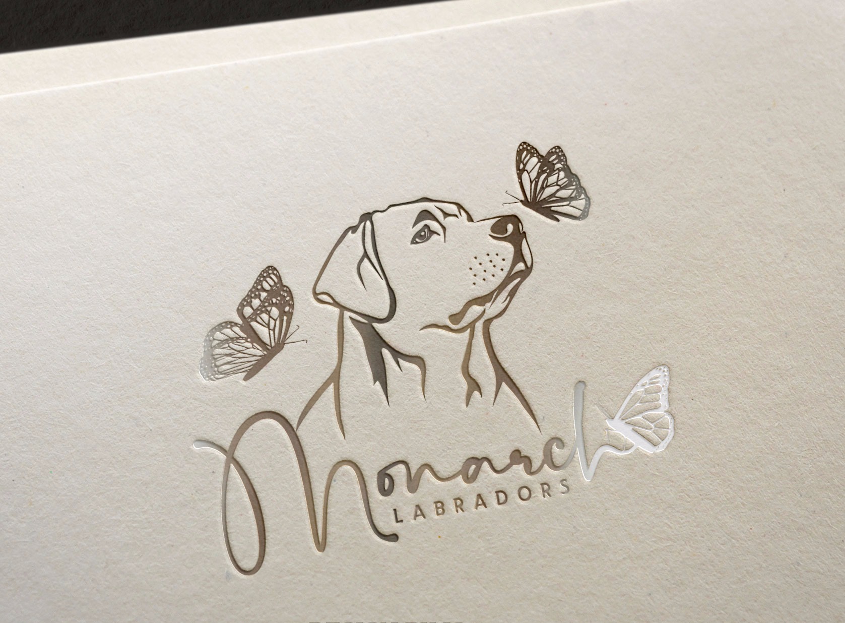 Labrador and batterfly breeder logo